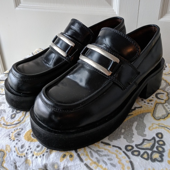Vintage platform loafers Clearance